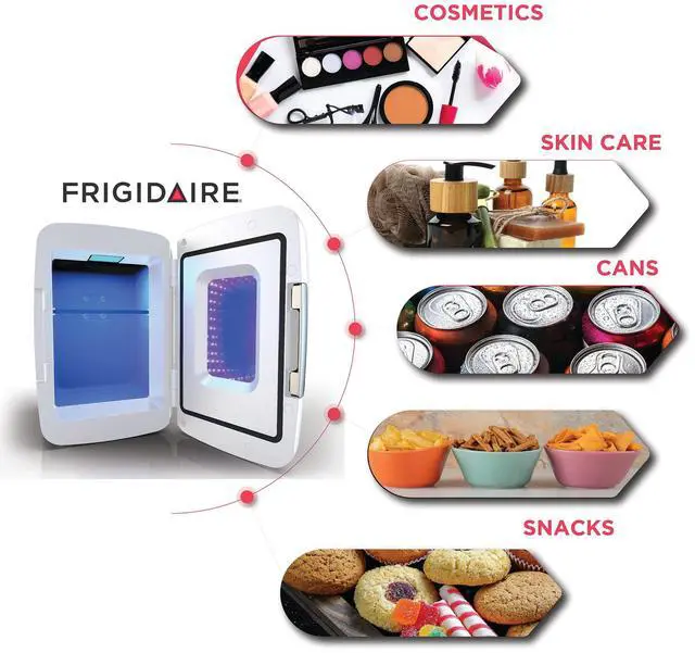 Alt view image 4 of 7 - EFMIS179 Gaming Light Up Mini Beverage Refrigerator, White
