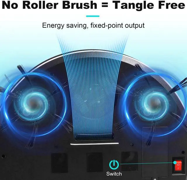 Alt view image 5 of 7 - Robot Vacuum Cleaner with Automatic dust Collection Base,Strong Suction,Robot Vacuum Cleaner and Mop Combo, 3-in-1 Vacuum,Intelligent Navigation Obstacle Avoidance,Ultra-Thin & Quiet,White