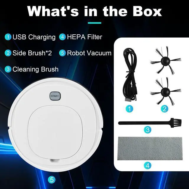 Alt view image 7 of 7 - Robot Vacuum Cleaner with Automatic dust Collection Base,Strong Suction,Robot Vacuum Cleaner and Mop Combo, 3-in-1 Vacuum,Intelligent Navigation Obstacle Avoidance,Ultra-Thin & Quiet,White