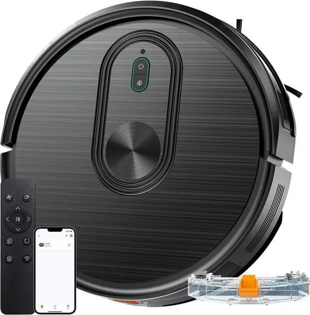 Main image of Robot Vacuum and Mop Combo, 2 in 1 Robot Vacuuming & Mopping 3200Pa Max Suction,with Schedule, App/Bluetooth/Voice, Robot Vacuum Cleaner Self-Charging, Slim, Ideal for Pet Hair, Hard Floor, Carpet