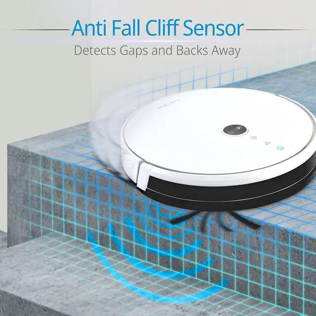 Alt view image 7 of 7 - Pure Clean Robotic Vacuum Cleaner - 1100Pa Suction - Wifi Mobile App and Gyroscope Mapping - Ultra Thin 2.9 Height Cleans Carpets and Hardwood Floor - PUCRC455