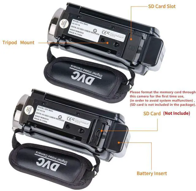 Alt view image 3 of 7 - Video Camera Camcorder Digital Camera Recorder Full HD 1080P 15FPS 24MP 3.0 Inch 270 Degree Rotation LCD 16X Zoom Camcorder with 2 Batteries(604s)