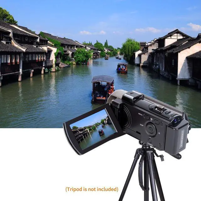 Alt view image 7 of 7 - Video Camera Camcorder Digital Camera Recorder Full HD 1080P 15FPS 24MP 3.0 Inch 270 Degree Rotation LCD 16X Zoom Camcorder with 2 Batteries(604s)