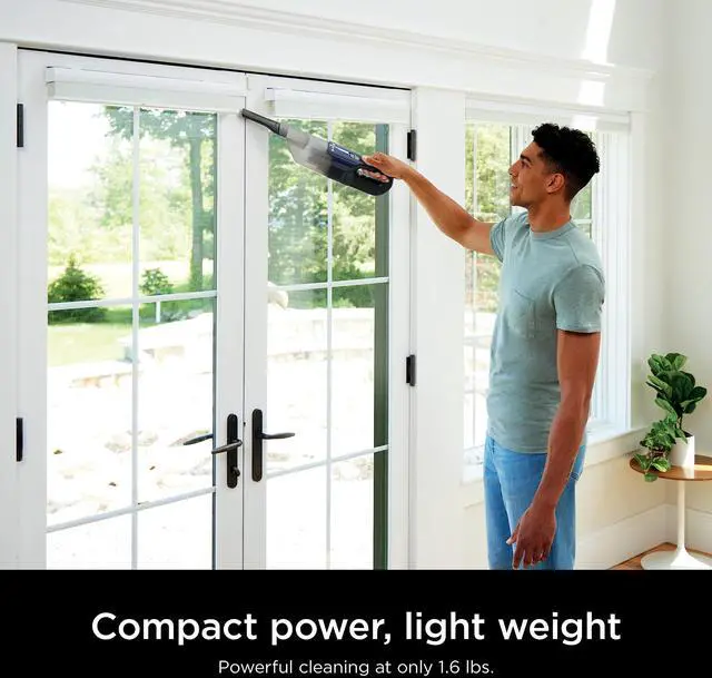 Alt view image 4 of 7 - Cyclone PET Handheld Vacuum with 8" Crevice Tool, HyperVelocity Suction, Navy Blue/Grey, CH701