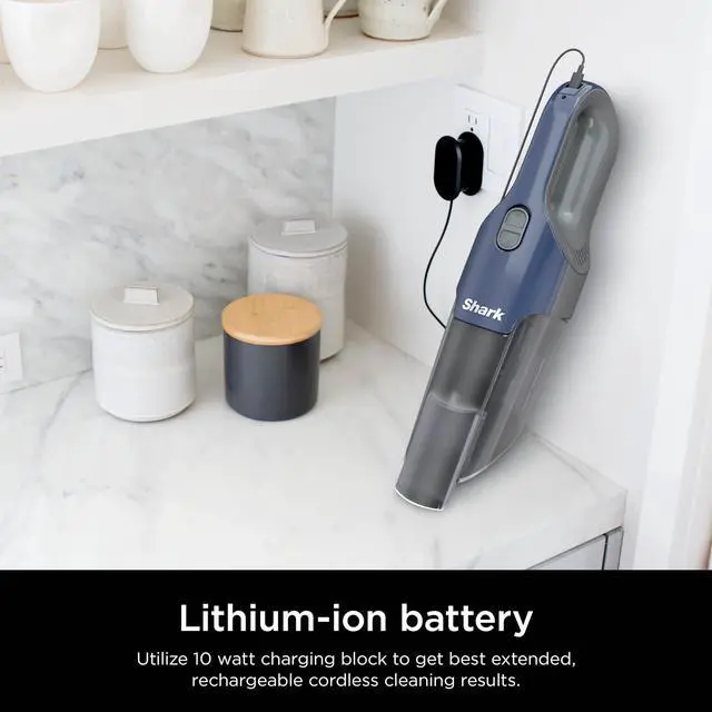 Alt view image 6 of 7 - Cyclone PET Handheld Vacuum with 8" Crevice Tool, HyperVelocity Suction, Navy Blue/Grey, CH701