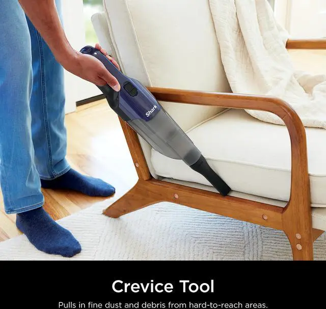 Alt view image 5 of 7 - Cyclone PET Handheld Vacuum with 8" Crevice Tool, HyperVelocity Suction, Navy Blue/Grey, CH701