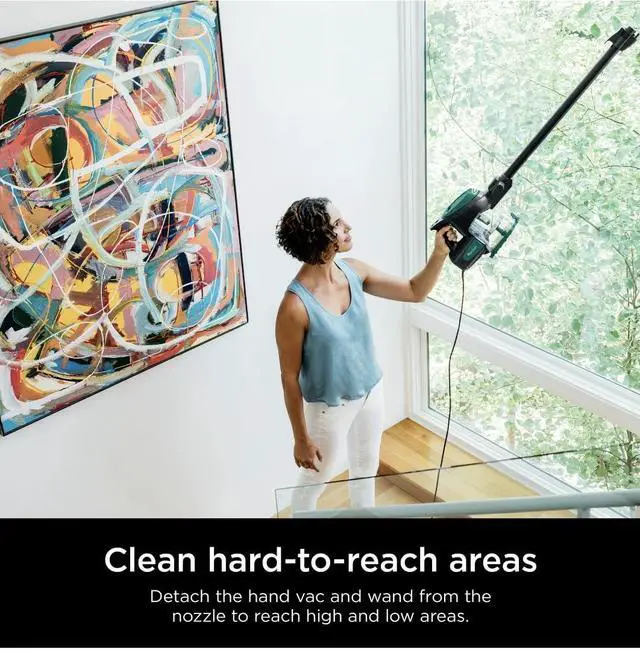 Alt view image 4 of 7 - Corded Stick Vacuum, Ultra-Lightweight, Swivel Steering, Powerful Deep-Cleaning, Floor-to-Ceiling Versatility, Converts to a Handheld Vacuum, Carpets & Hardfloor, Green, CS110EM