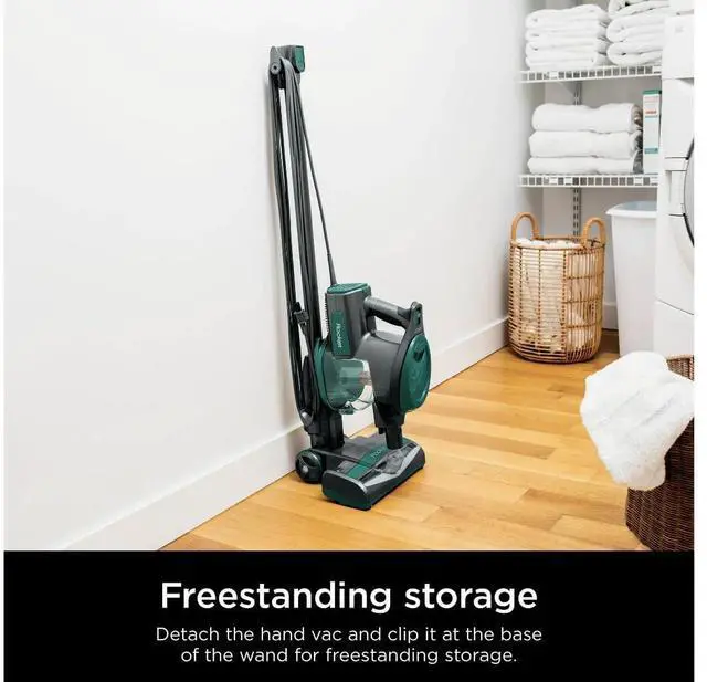 Alt view image 7 of 7 - Corded Stick Vacuum, Ultra-Lightweight, Swivel Steering, Powerful Deep-Cleaning, Floor-to-Ceiling Versatility, Converts to a Handheld Vacuum, Carpets & Hardfloor, Green, CS110EM