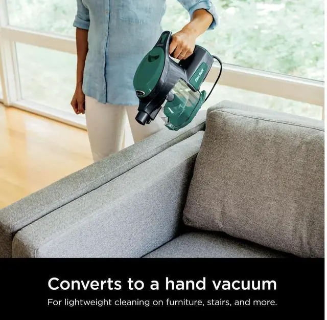 Alt view image 5 of 7 - Corded Stick Vacuum, Ultra-Lightweight, Swivel Steering, Powerful Deep-Cleaning, Floor-to-Ceiling Versatility, Converts to a Handheld Vacuum, Carpets & Hardfloor, Green, CS110EM