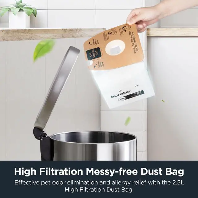 Alt view image 2 of 7 - 3670M Canister Cleaner, Lightweight Powerful Vacuum for Carpets and Hard floors, w/ 5bags,Yellow