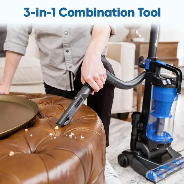 Alt view image 4 of 4 - Bagless Upright Vacuum Cleaner with Large Dust Cup Capacity, Efficient Cyclone Filtration System & 17ft Cord for Carpet, Hard Floor and Pet Hair