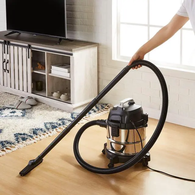 Alt view image 2 of 7 - _Mega Brand Wet Dry Vacuum Cleaner, 4 gallon Shop, 3 HP Stainless Steel, Grey/Black