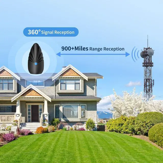 Alt view image 4 of 7 - TV Antenna Indoor, 900+ Miles Long Range Digital AntennaAntenna for Smart TV for Easy Installation and All Smart/Old TVs, Supports 4K 1080P HD VHF UHF