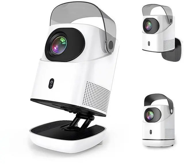 Main image of Unitedtime Projector Native 1080p Support 4K Integrated 180°Adjustable Stand with WiFi and Bluetooth Portable for Home Theater Support HDMI, USB, PC, TV Box, Model:Tz2