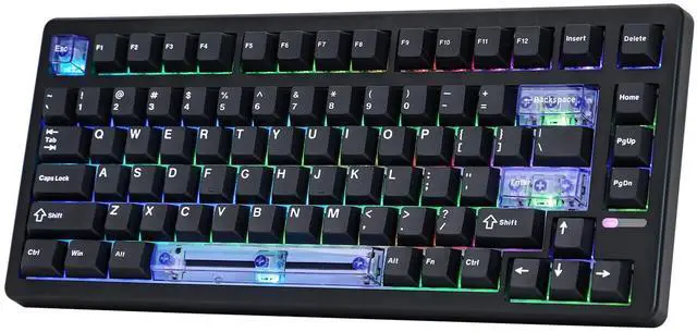 Main image of EPOMAKER HE80 Hall Effect Gaming Keyboard, 8K Polling & 32K Scan, Creamy Gasket, DKS, SOCD, Hot-Swappable, RGB Backlit, Wired Gaming Keyboard for PC & Mac (Black)