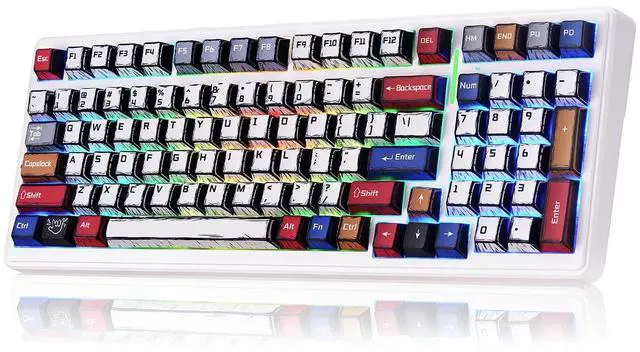 Main image of x Aula F99 Wireless Gaming Keyboard, Bluetooth Mechanical Keyboard Hot Swappable Custom Creamy Computer Keyboards, RGB Backlit, Tri-Mode BT5.0/2.4GHz/USB-C, Gasket Structure, Pre-lubed Linear Switches