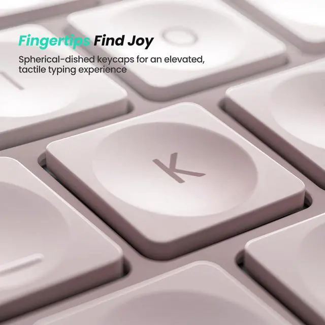 Alt view image 7 of 7 - Wireless Ergonomic Keyboard, Split Keyboard with Cushioned Wrist Rest, Bluetooth and USB Connectivity, USB-C Rechargeable, Compatible with Windows Mac (Grey Pink)