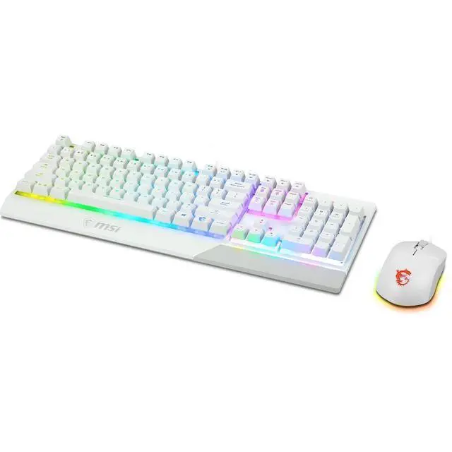 Alt view image 7 of 7 - Vigor GK30 Combo White, 6-Zone RGB GK30 Gaming Keyboard & GM11 Gaming Mouse, Water Repellent & Splash-Proof, 5000 DPI