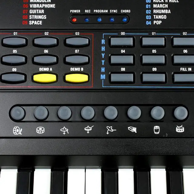 Alt view image 3 of 7 - 49 Key Keyboard Piano with Power Supply, Sheet Music Stand, Piano Note Stickers & Simply Piano Lessons, Black