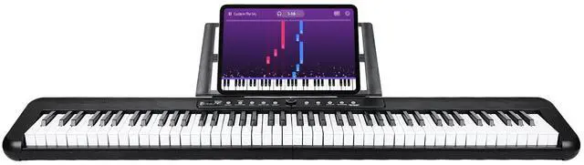Main image of 88 Key Digital Piano, Semi Weighted Electronic Keyboard Piano with Music Stand, Power Supply,Bluetooth, MIDI, for Beginner Professional at Home, Stage