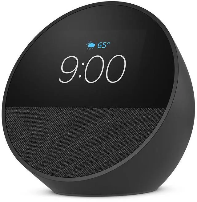 Main image of Echo Spot (newest model), Great for nightstands, offices and kitchens, Smart alarm clock with Alexa, Black