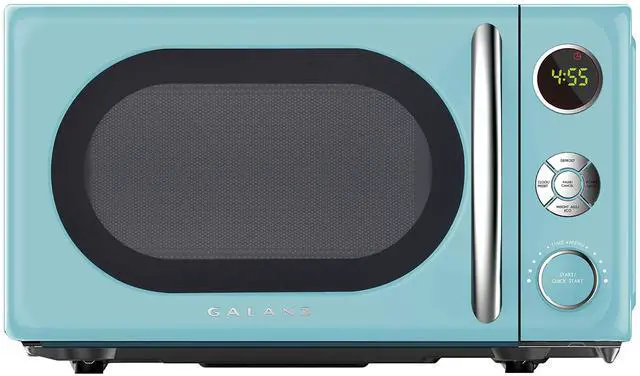Main image of GLCMKA07BER-07 Retro Microwave Oven, LED Lighting, Pull Handle Design, Child Lock, Bebop Blue, 0.7 cu ft