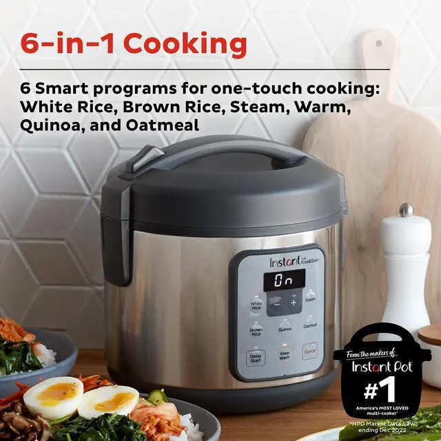 Alt view image 2 of 7 - Zest 8 Cup One Touch Rice Cooker, From the Makers , Steamer, Cooks Rice, Grains, Quinoa and Oatmeal, 8-cup cooked/4-cup uncooked, No Pressure Cooking Functionality