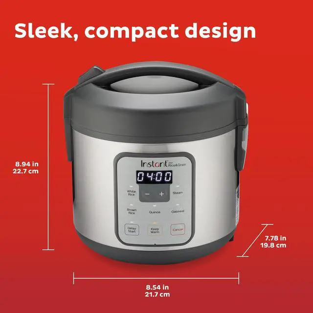 Alt view image 4 of 7 - Zest 8 Cup One Touch Rice Cooker, From the Makers , Steamer, Cooks Rice, Grains, Quinoa and Oatmeal, 8-cup cooked/4-cup uncooked, No Pressure Cooking Functionality