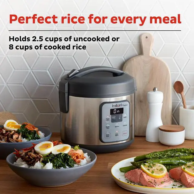 Alt view image 3 of 7 - Zest 8 Cup One Touch Rice Cooker, From the Makers , Steamer, Cooks Rice, Grains, Quinoa and Oatmeal, 8-cup cooked/4-cup uncooked, No Pressure Cooking Functionality