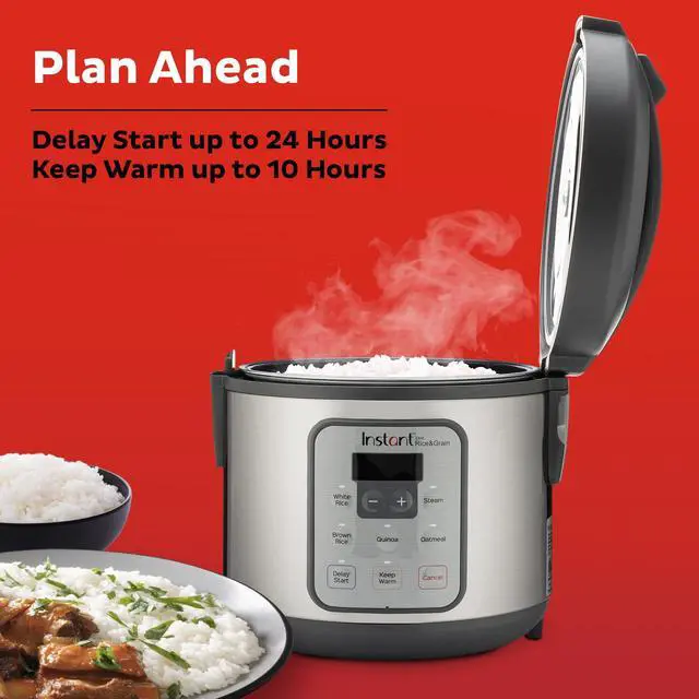 Alt view image 6 of 7 - Zest 8 Cup One Touch Rice Cooker, From the Makers , Steamer, Cooks Rice, Grains, Quinoa and Oatmeal, 8-cup cooked/4-cup uncooked, No Pressure Cooking Functionality