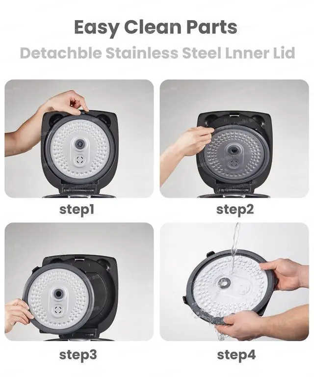 Alt view image 7 of 7 - Rice Cooker, Japanese Large Rice Cooker with Fuzzy Logic Technology, 11 Presets, 10 Cup Uncooked/20 Cup Cooked, Auto Keep Warm, 24-Hr Delay Timer