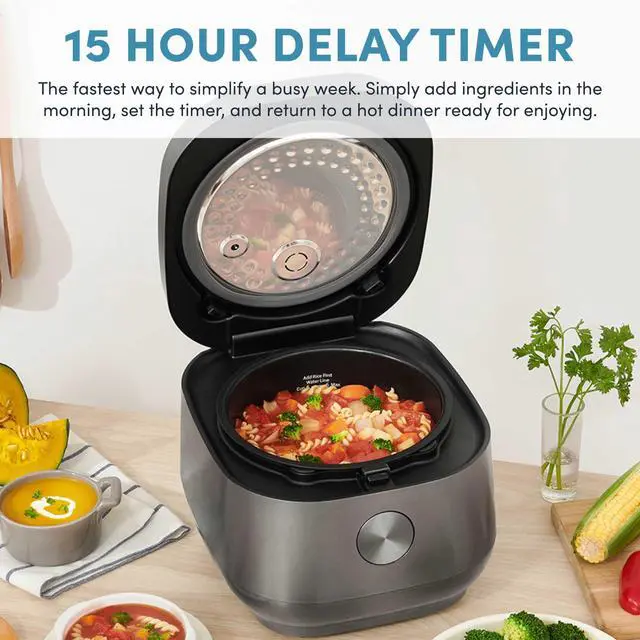 Alt view image 3 of 7 - Professional 6-Cups (UnCooked) / 3Qt. 360° Induction Rice Cooker & Multicooker (ARC-7606GR)