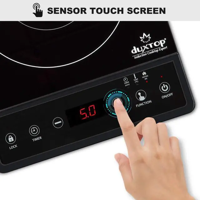 Alt view image 4 of 7 - Portable Induction Cooktop, Countertop Burner, Induction Burner with Timer and Sensor Touch, 1800W 8500ST E210C2