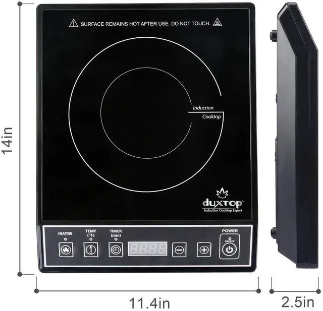 Alt view image 6 of 7 - 1800W Portable Induction Cooktop Countertop Burner, Black 9100MC/BT-M20B