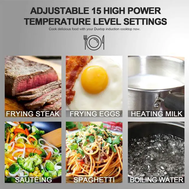 Alt view image 5 of 7 - 1800W Portable Induction Cooktop Countertop Burner, Black 9100MC/BT-M20B