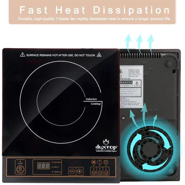 Alt view image 4 of 7 - 1800W Portable Induction Cooktop Countertop Burner, Gold 8100MC/BT-180G3