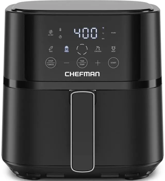 Main image of Air Fryer 4 QT Compact Airfryer for Quick & Easy Meals in Minutes, Features Hi-Fry Technology for Extra Crisp, Touchscreen Controls with 4 Presets, Nonstick & Dishwasher Safe Basket - Black