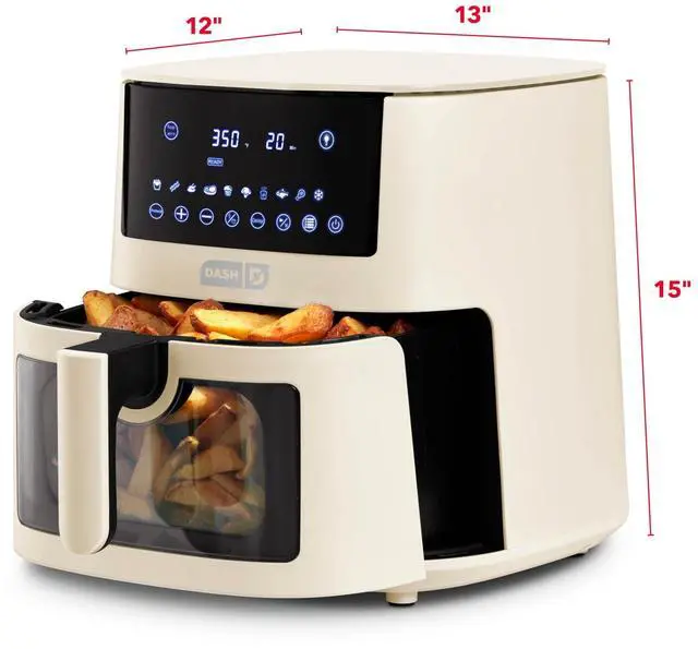 Alt view image 7 of 7 - 7qt Clear View Digital Air Fryer - Cream