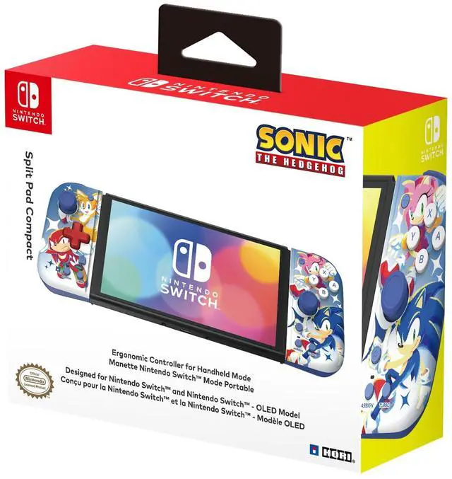 Alt view image 5 of 5 - Nintendo Switch Split Pad Compact (Sonic the Hedgehog Edition) Ergonomic Controller for Handheld Mode - Officially Licensed by Nintendo and SEGA