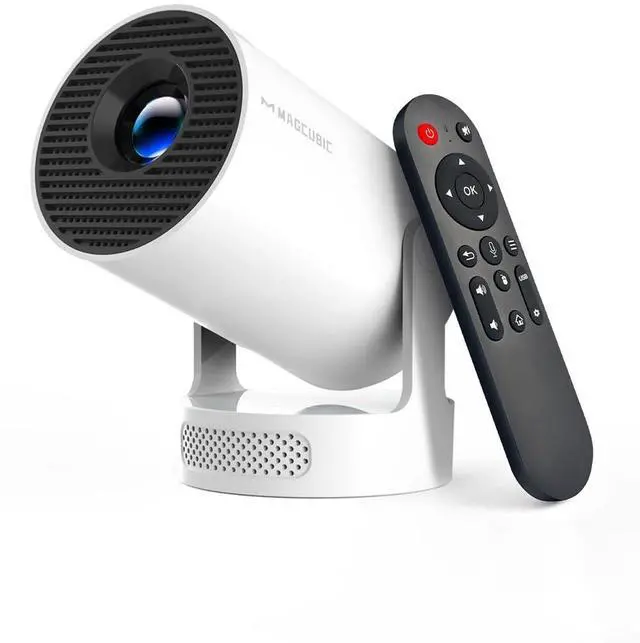 Main image of Mini Projector 4K support with WiFi 6 and Bluetooth 5.4, 5w Soundbase Speaker, Auto Vertical Keystone 180°Rotatable Portable Proyector for Home Bedroom Outdoor HY300Pro+