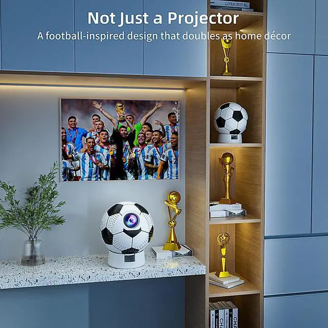 Alt view image 6 of 6 - Projector with WiFi and Bluetooth, Portable Outdoor Movie Projector with Stand, Android 11, Electronic Focus & Auto Keystone, Proyector Compatible with Smartphone, Fire TV Stick, HDMI, USB, Indoor Use