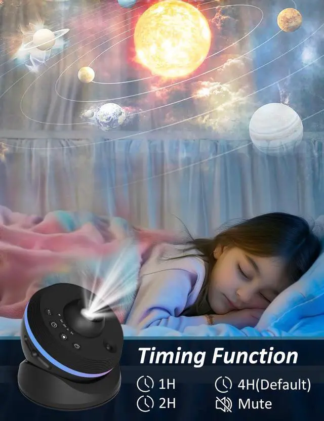 Alt view image 3 of 7 - [6th Gen Upgraded] Planetarium Galaxy Projector, 13 in 1 Star Light Projector Starry Sleep Night Light with Dynamic Meteors,360° Rotation Nebula,4K HD&Large Scale Projection for Bedroom DecorKids