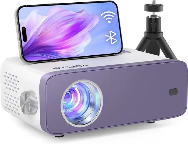 Main image of Mini Projector,  WiFi Bluetooth 1080P Full HD 15000L Video Projector Portable Outdoor Home Theater Movie Projector, 50% Zoom, Compatible with HDMI, USB, AV, Smartphone/Tablet/Laptop/PC/TV Boxx