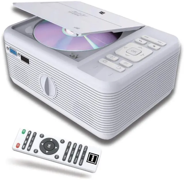 Main image of RPJ140 Projector With Built-in Bluetooth & DVD Player - Movie Projector - 1080P Supported For HD, Video & Screens - Portable DVD Projector For Home Theater Compatible With Phone, Laptop, PS4, Xbox
