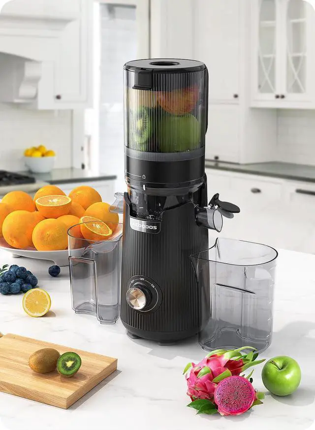 Alt view image 6 of 6 - Juicer Machines, 5.3" Wide Chute for Whole Fruit and Vegetable,1.8L Auto-Feed Time-Saver, Slow Masticating High Yield, Easy to Clean Cold Press Juicer with 2 Cups