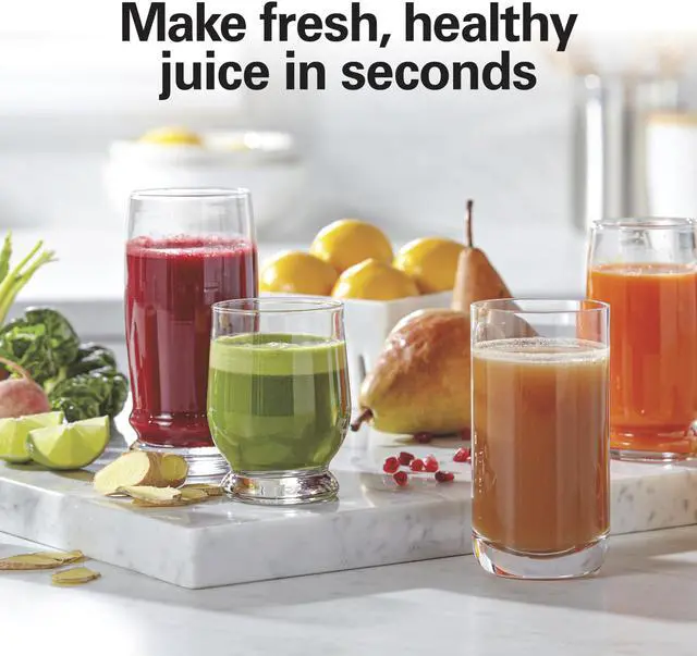 Alt view image 5 of 7 - _Mega Brand Juicer Machine, Big Mouth 3 Feed Chute for Whole Fruits and Vegetables, Easy to Clean, Centrifugal Extractor, Vegetable & Fruit Juicer, BPA Free, 800W Motor, Black