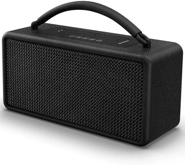 Main image of Portable Bluetooth Speaker: 80W (Peak), 20H Playtime, Loud Wireless Wood Speakers with Bass, AUX and USB Input, Subwoofer, TWS Pairing, Vintage Speaker for Outdoor, Home, Office (Black)