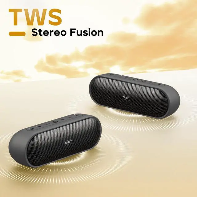 Alt view image 4 of 6 - Portable Bluetooth Speaker XSound Plus 2, Wireless Speaker 30W with XBass, IPX7 Waterproof, 24-Hour Playtime, Stereo Sound, Built-in Mic, Bluetooth 5.3 for Party, Car, Travel