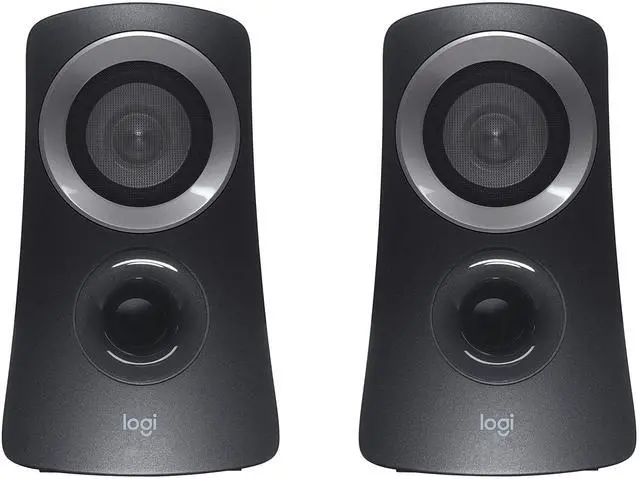 Alt view image 6 of 7 - 2.1 Multimedia Speaker System with Subwoofer, Full Range Audio, 50 Watts Peak Power, Strong Bass, 3.5mm Audio Inputs, PC/PS4/Xbox/TV/Smartphone/Tablet/Music Player - Black