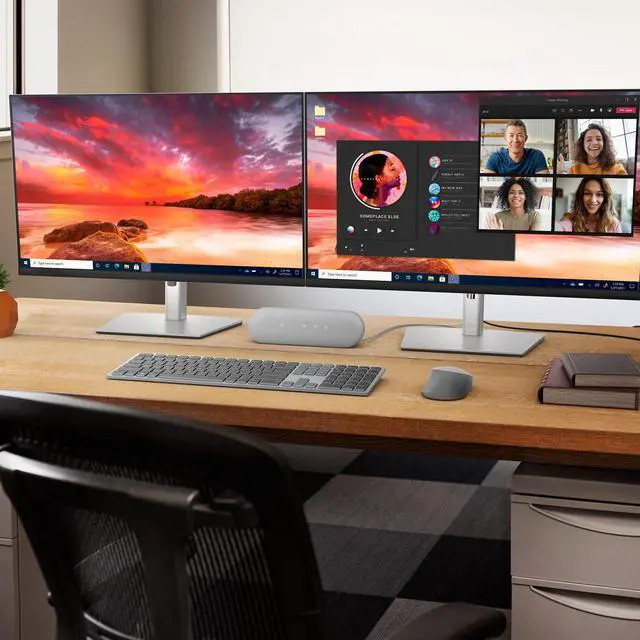 Alt view image 5 of 7 - SP3022 USB Computer Speaker for PC, Laptop, Monitor, Business Conference-Mini Soundbar Speakerphone, AI Noise Echo Cancellation, Full Duplex Audio, 2 x 1.8W, MS-Teams Certified - Platinum Silver